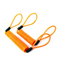 Wire Rope Spring Retractable Colorful Rubber Coating Portable Safety Elastic Motorcycle Helmet Anti-theft Rope 1.2Meter red