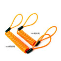 Wire Rope Spring Retractable Colorful Rubber Coating Portable Safety Elastic Motorcycle Helmet Anti-theft Rope 1.2Meter red