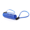 Wire Rope Spring Retractable Colorful Rubber Coating Portable Safety Elastic Motorcycle Helmet Anti-theft Rope 1.2Meter blue