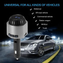 Car MP3 Bluetooth 4.2 Hands Free FM Emitter Player USB Port TF Card 3.5 Voice-frequency Telephony MP3 Player Silver
