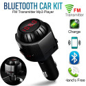Car MP3 Bluetooth 4.2 Hands Free FM Emitter Player USB Port TF Card 3.5 Voice-frequency Telephony MP3 Player Silver