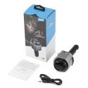 Car MP3 Bluetooth 4.2 Hands Free FM Emitter Player USB Port TF Card 3.5 Voice-frequency Telephony MP3 Player Silver