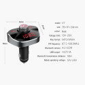 Car MP3 Bluetooth 4.2 Hands Free FM Emitter Player Dual USB Port TF Card Touch Button MP3 Player black