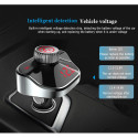 Car MP3 Bluetooth 4.2 Hands Free FM Emitter Player Dual USB Port TF Card Touch Button MP3 Player black