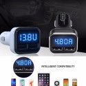 4.8A Car Phone Charger LED Voltage Monitoring Fast Smartphone USB Chargers Current Display Power Bank Carregador black