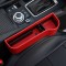 Multifunction Leather Storage Box for Car Seat Side Gap Leather red copilot