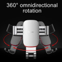 BASEUS Gravity Car Phone Holder 360 Rotation Mobile Phone Clip Holder Bracket CD Slot Mount Clip for iPhone Samsung Silver