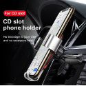 BASEUS Gravity Car Phone Holder 360 Rotation Mobile Phone Clip Holder Bracket CD Slot Mount Clip for iPhone Samsung Silver