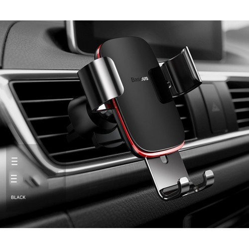 BASEUS Gravity Car Phone Holder 360 Rotation Mobile Phone Clip Holder Bracket CD Slot Mount Clip for iPhone Samsung black