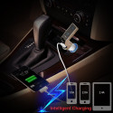 Car Bluetooth FM Transmitter Hands-free In-Car Music Player FM Adapter with USB Charger for Smartphone, Tablet Computer Silver