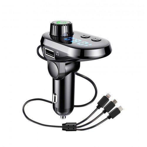 Car MP3 Player Multi-function Car Cigarette Lighter Socket Car Charger Bluetooth 5.0 Receiver FM Transmitter Car Accessories bl