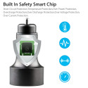 Car GPS Tracker Locator Real Time Tracking Device Dual USB Car Charger Voltmeter Gold