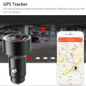 Car GPS Tracker Locator Real Time Tracking Device Dual USB Car Charger Voltmeter Gold