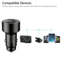 Car GPS Tracker Locator Real Time Tracking Device Dual USB Car Charger Voltmeter Gold