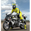 Universal Motorcycle Accessories Helmet Suction Cup Horn Plastic Rubber Decoration sky blue