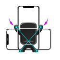 Automatic Clamping Vehicle-mounted Horizontal Vertical Screen Phone Holder Neutral aluminum (black)