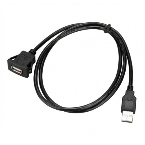 Waterproof Flush Mount USB Dock Adapter Dashboard Pan USB 3.0 Port Male to Female Extension Cable for Car Motorcycle