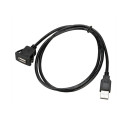 Waterproof Flush Mount USB Dock Adapter Dashboard Pan USB 3.0 Port Male to Female Extension Cable for Car Motorcycle