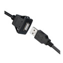 Waterproof Flush Mount USB Dock Adapter Dashboard Pan USB 3.0 Port Male to Female Extension Cable for Car Motorcycle