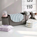 Baby Stroller Cute Pattern Muti-function Storage Basket Trolley Parts Mint stripes_350*120*120