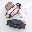 Baby Stroller Cute Pattern Muti-function Storage Basket Trolley Parts Mint stripes_350*120*120
