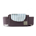 Baby Stroller Cute Pattern Muti-function Storage Basket Trolley Parts Mint stripes_350*120*120