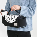 Baby Stroller Cute Pattern Muti-function Storage Basket Trolley Parts Mint stripes_350*120*120