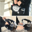 Baby Stroller Cute Pattern Muti-function Storage Basket Trolley Parts Mint stripes_350*120*120