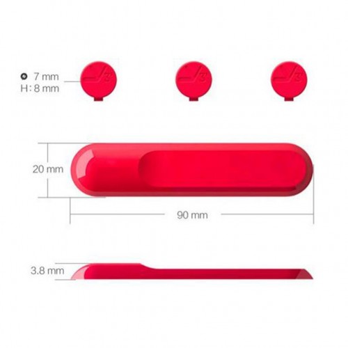 Magnet Cable Organizer Silicone USB Cable Winder Flexible Cable Management Clips red_10*5*3