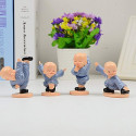 4Pcs/Set Cartoon Little Monk Doll Decoration Auto Dashboard Car Ornament Toy Gift