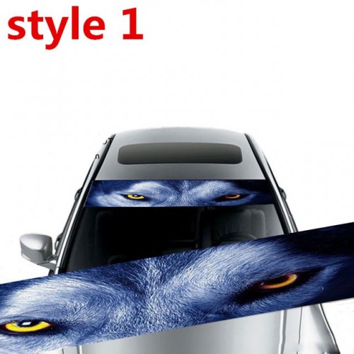 3D Transparent Car Front Windscreen Windshield Window Decal Vinyl Sticker style 1