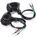1 pair 12V Motorcycle Grille Turn Signals Light Indicators Blinker Universal Application Yellow cover_plastic