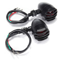 1 pair 12V Motorcycle Grille Turn Signals Light Indicators Blinker Universal Application Yellow cover_plastic