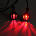 1 pair 12V Motorcycle Grille Turn Signals Light Indicators Blinker Universal Application Yellow cover_plastic