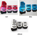 Universal Nonslip Clutch Brake Gas Car Pedal Plate Set for Manual / Automatic Catch Car red_Manual