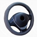 Universal Car Leather Steering-wheel Cover Anti-slip for 38CM/15" Steering Wheel Wine red_38cm