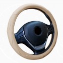 Universal Car Leather Steering-wheel Cover Anti-slip for 38CM/15" Steering Wheel Wine red_38cm