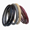 Universal Car Leather Steering-wheel Cover Anti-slip for 38CM/15" Steering Wheel Wine red_38cm