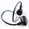 1 pair 12V Motorcycle Grille Turn Signals Light Indicators Blinker Universal Application Red cover_Aluminum