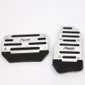 Universal Nonslip Clutch Brake Gas Car Pedal Plate Set for Manual / Automatic Catch Car Silver_Manual