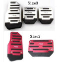 Universal Nonslip Clutch Brake Gas Car Pedal Plate Set for Manual / Automatic Catch Car Silver_Manual