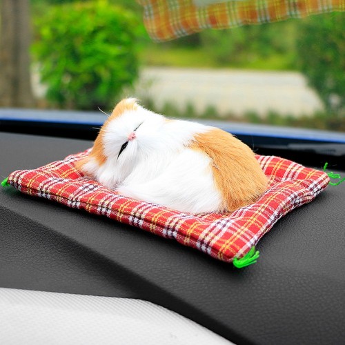 Car Ornaments Cute Simulation Sleeping Cats Decoration Automobiles Lovely Plush Kittens Doll Toy Sleeping cat B