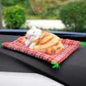 Car Ornaments Cute Simulation Sleeping Cats Decoration Automobiles Lovely Plush Kittens Doll Toy Sleeping cat B