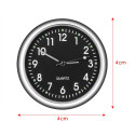 Car Ornament Automotive Clock Auto Watch Automobiles Interior Decoration Stick-On Clock Ornaments Accessories Fluorescent black