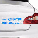 Unique Tiger Flame Totem Decal Reflective Car Sticker Car Styling Sticker red
