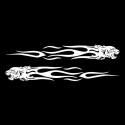 Unique Tiger Flame Totem Decal Reflective Car Sticker Car Styling Sticker red