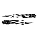 Unique Tiger Flame Totem Decal Reflective Car Sticker Car Styling Sticker red