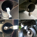 Vehicle Refit Device Turbo Sound Muffler Turbo Whistle Exhaust Pipe Sounder Motorcycle Sound Imitator Caliber: 1.9cm red