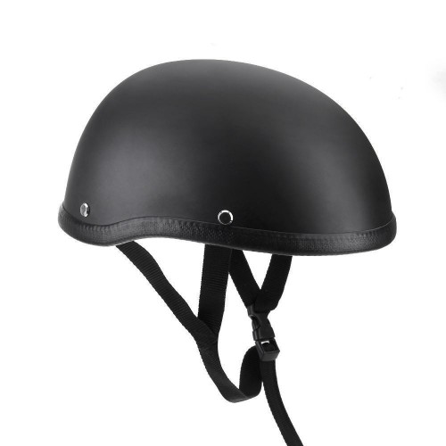 Unisex Professional Motorcycle Half Helmet Hat Cap for Harley Chopper Bobber Matte black
