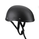 Unisex Professional Motorcycle Half Helmet Hat Cap for Harley Chopper Bobber Matte black